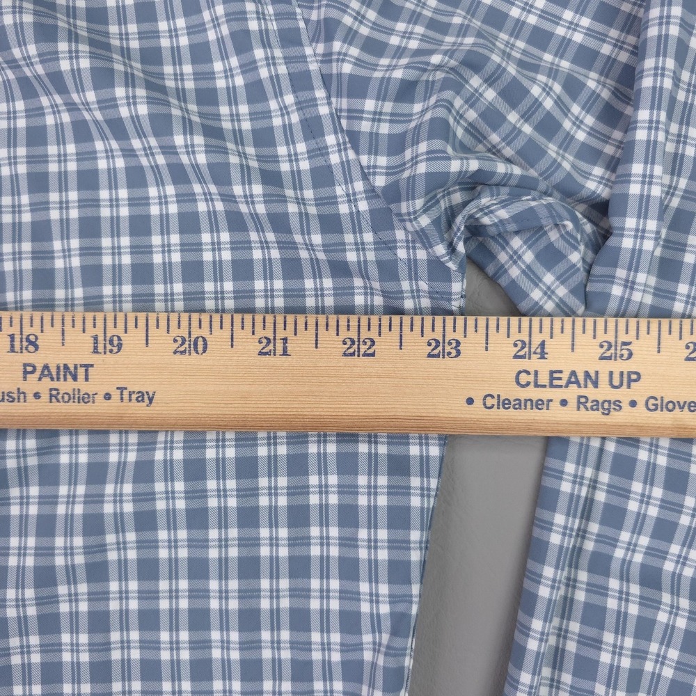 Onward Reserve Shirt Mens XL Blue Plaid Tailored Fit Performance Button Down - Picture 12 of 15